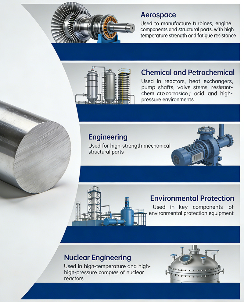 application of Nickel Base Alloy Steel Round Bar