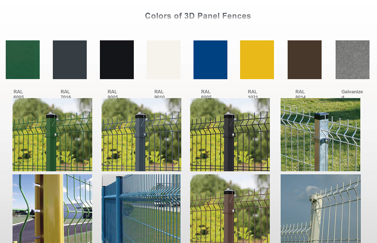 colors of 3D Fence panel