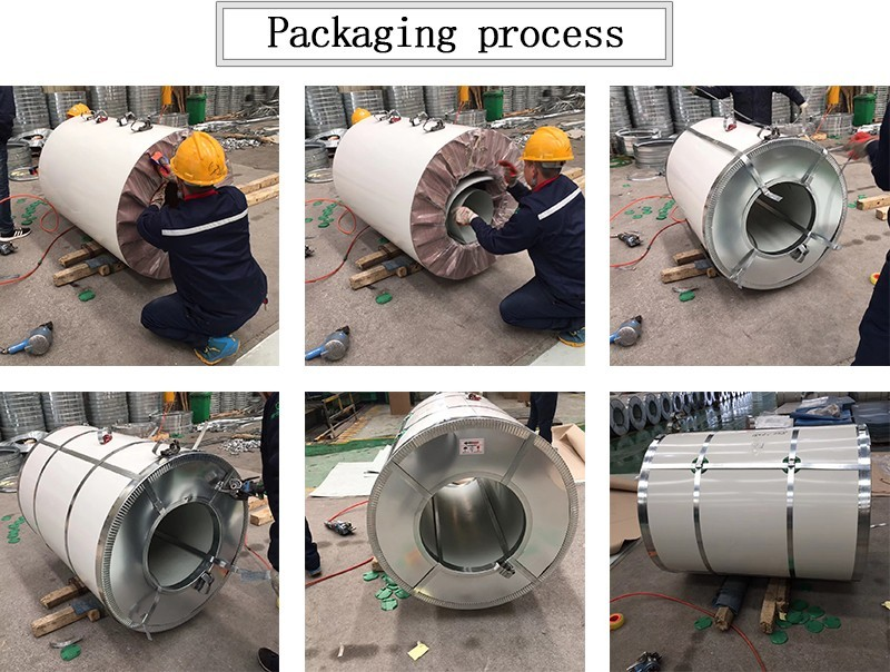 packing process of galvanized steel coil