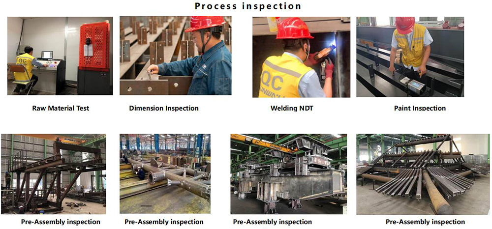 process inspection of steel structure