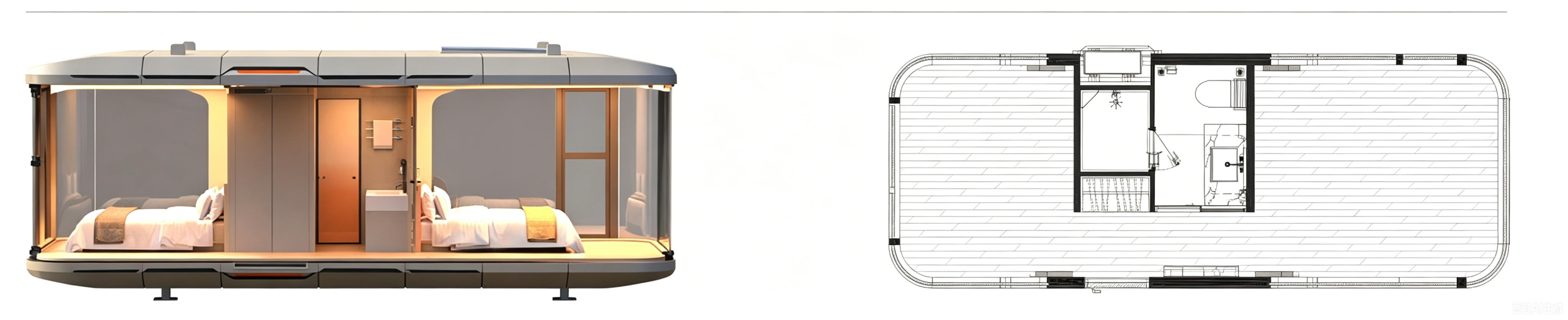 space capsule layout